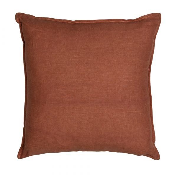 Federa 100% Linen Cushion - Terracotta - Borgo Delle Tovaglie
