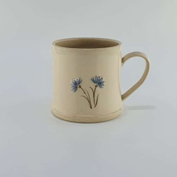 Cornflower Espresso Mug - Cream - by Jane Hogben