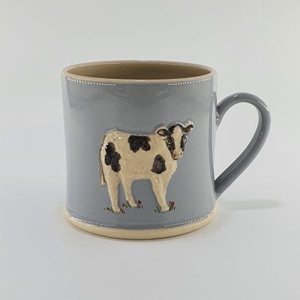 Cow Mug - Denim Blue - by Jane Hogben