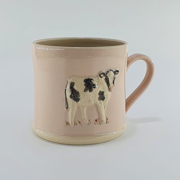Cow Mug - Pink - by Jane Hogben