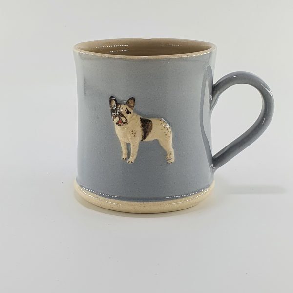 French Bulldog Mug - Blue Denim - by Jane Hogben