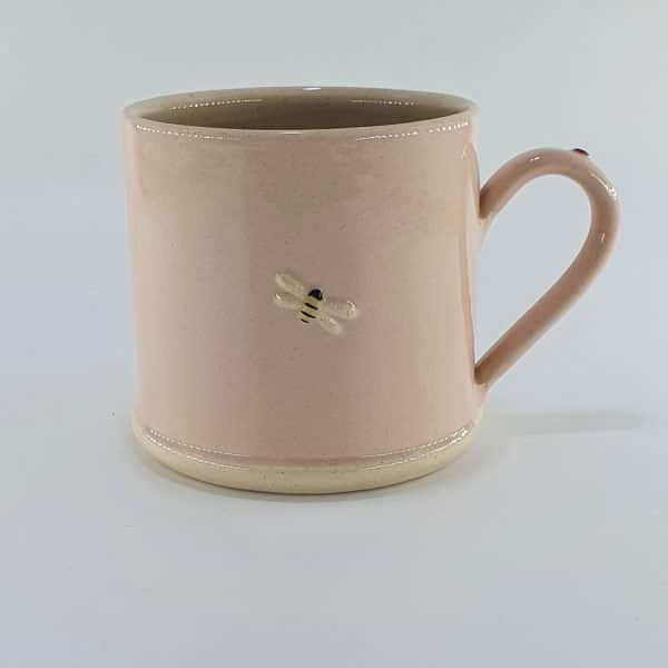 Ladybird & Bee Mug - Pink - by Jane Hogben