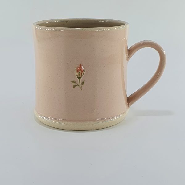 Rosebud Mug - Pink - by Jane Hogben