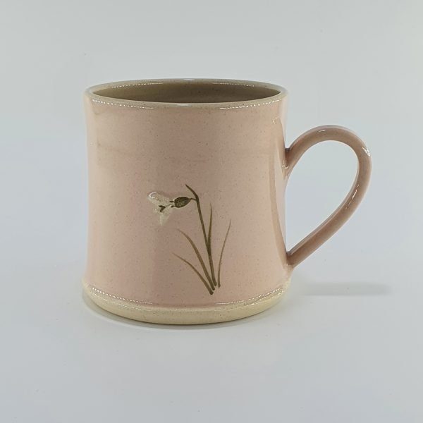 Snowdrop Mug - Pink - by Jane Hogben