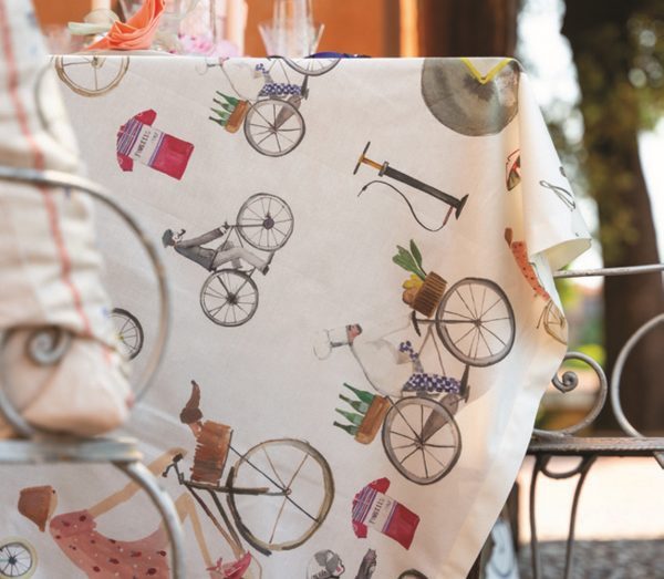 Cyclists Tablecloth 100% Cotton - Made in Italy