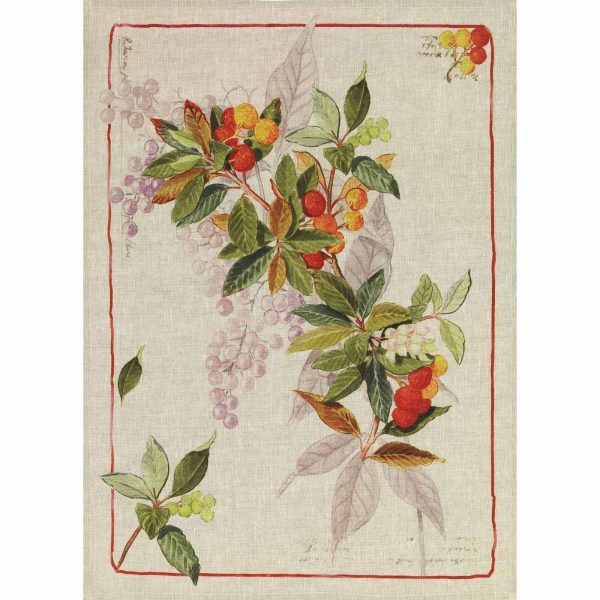 Arbousier Rosso Tea Towel - 100% Linen - Made in Italy