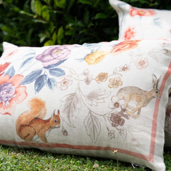Florette Cushion - 100% Linen - Made in Italy