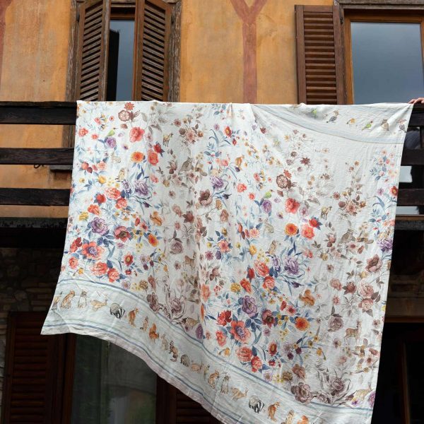 Florette Mezzero Throw/Tablecloth – 100% Linen Made in Italy