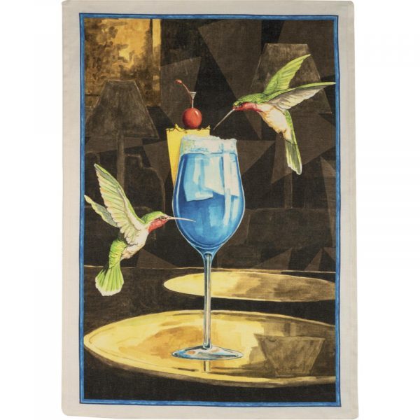 Mojito Tea Towel - Colibri (Hummingbird) - 100% Linen - Made in Italy