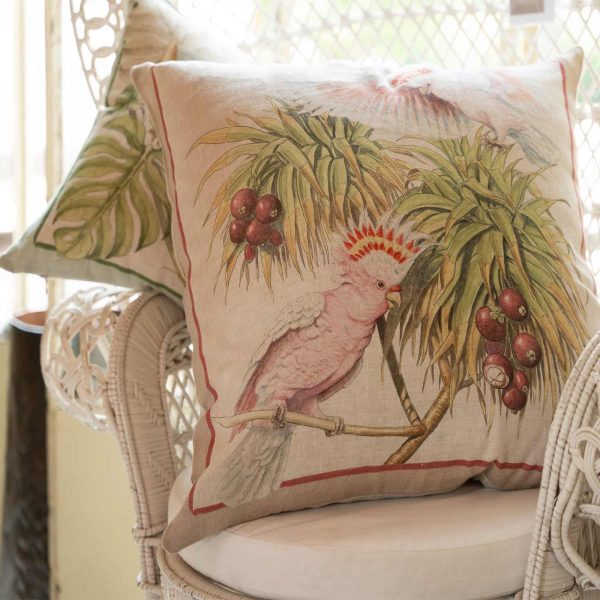 Parrot Cushion - 100% Linen - Made in Italy