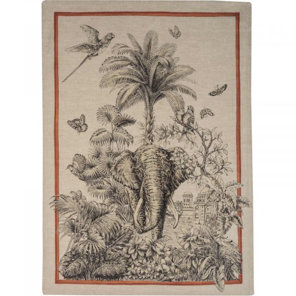 Tantra Tea Towel - Elefante (Elelphant) 100% Linen - Made in Italy