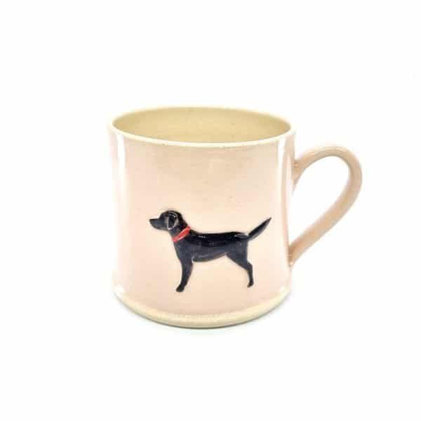 Black Labrador Mug - Pink - by Jane Hogben