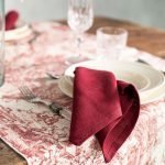 Filo - Stain Resistant Table Runner - Rosso/Silver - Borgo Delle Tovaglie