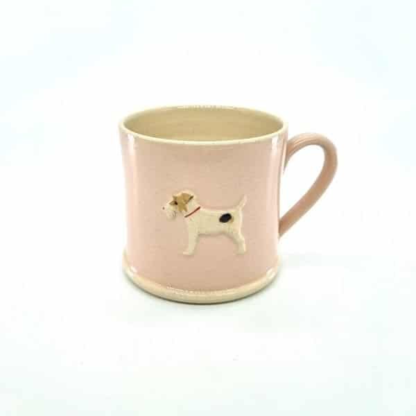 Fox Terrier Mug - Pink - by Jane Hogben