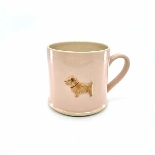 Norfolk Terrier Mug - Pink - by Jane Hogben