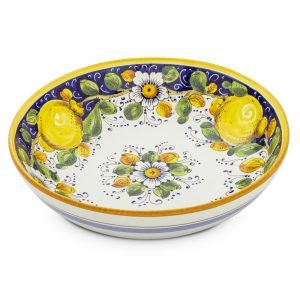 Large Serving Bowl by Borgioli - Limone Blu - Made in Italy