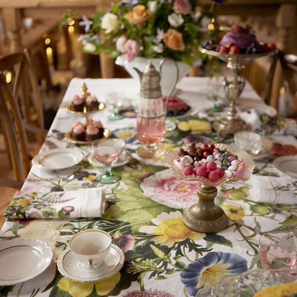 Flower Garden JL Linen Tablecloth 350 x 145 by Koustrup & Co (Denmark)