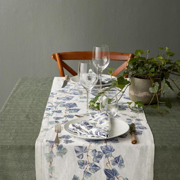 Blue Ivy Linen Table Runner by Koustrup & Co (Denmark)