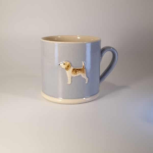 Beagle (Brown) Mug - Denim Blue - by Jane Hogben