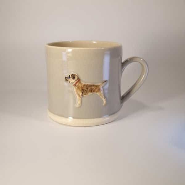 Border Terrier Mug - Grey - by Jane Hogben