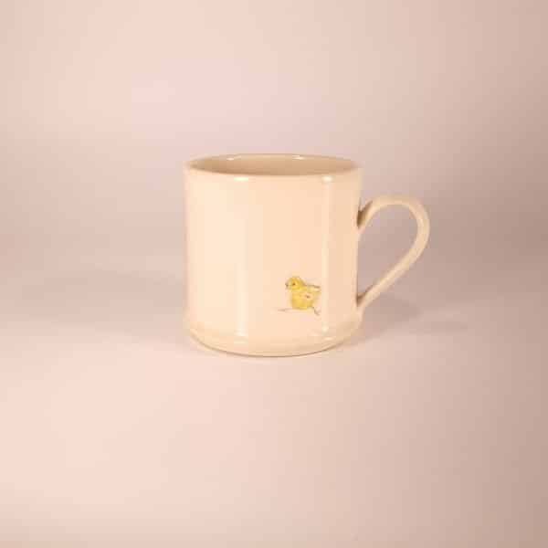 Chick Espresso Mug - Cream - by Jane Hogben