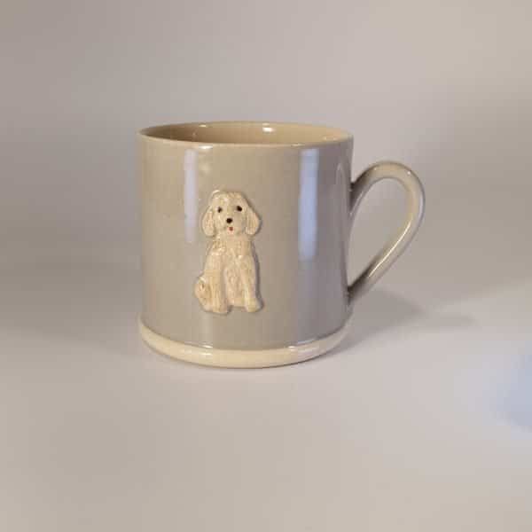 Cockapoo (White) Mug - Grey - by Jane Hogben