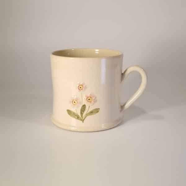 Cosmos Flower Mug - Cream - by Jane Hogben