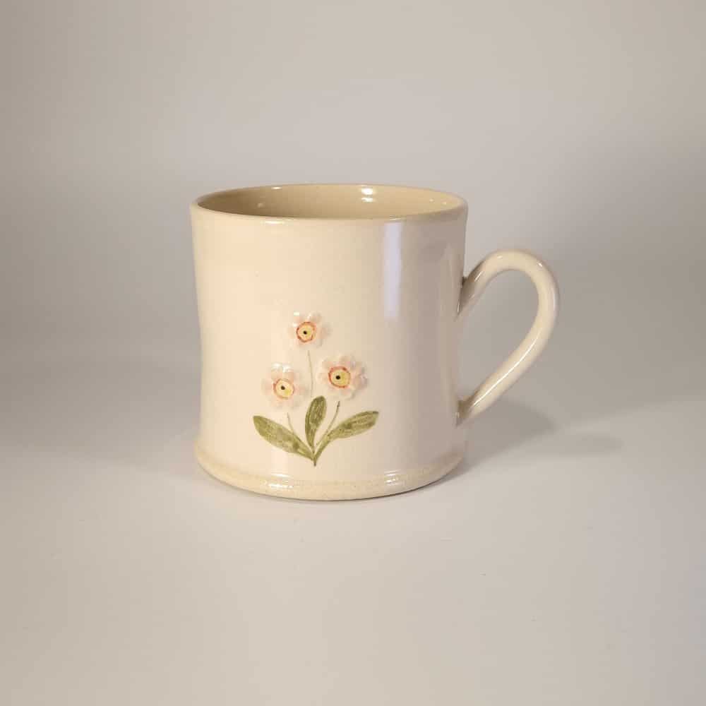 Cosmos Flower Mug - Cream - by Jane Hogben- Finch & Lane