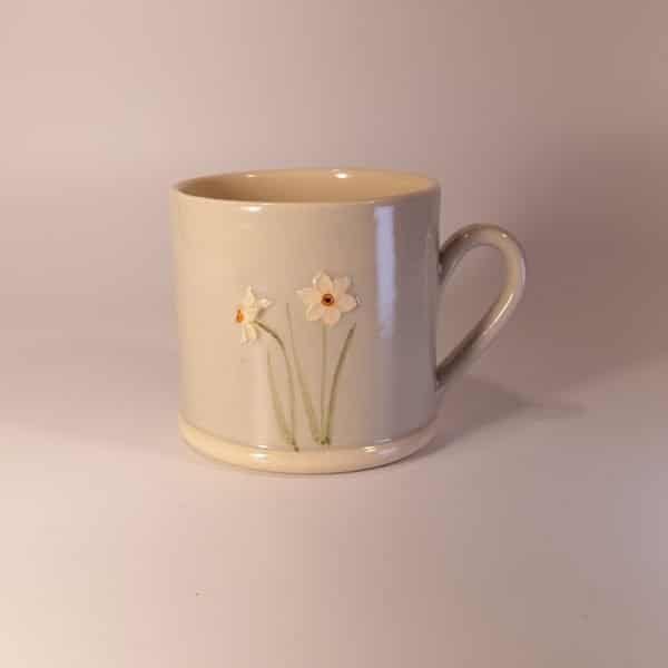 Daffodils Mug - Eau de Nil - by Jane Hogben