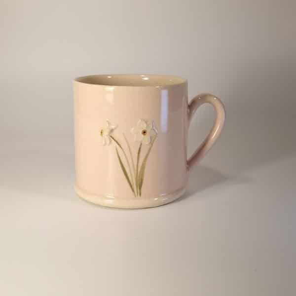 Daffodils Mug - Pink - by Jane Hogben