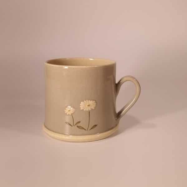Daisies Mug - Grey - by Jane Hogben
