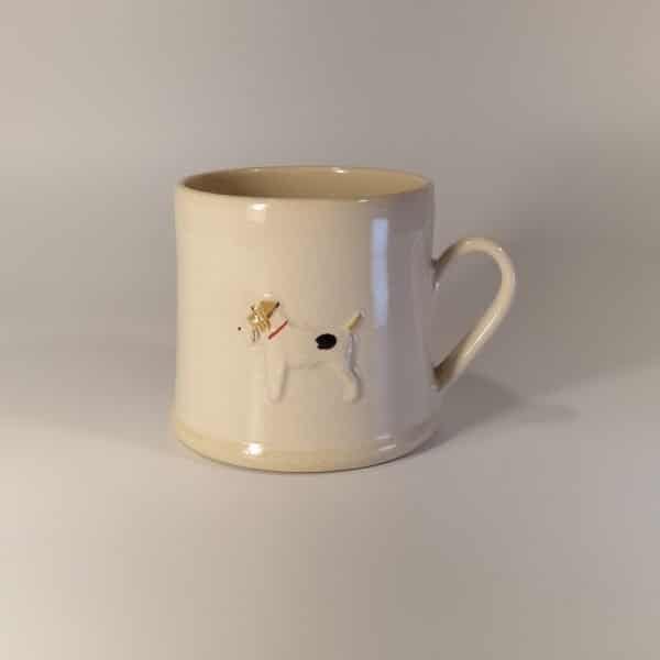 Fox Terrier Mug - Cream - by Jane Hogben