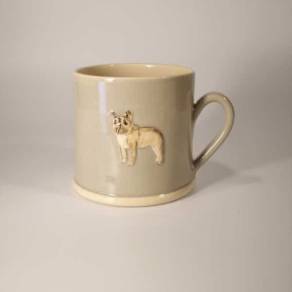 French Bulldog Mug - Grey - by Jane Hogben