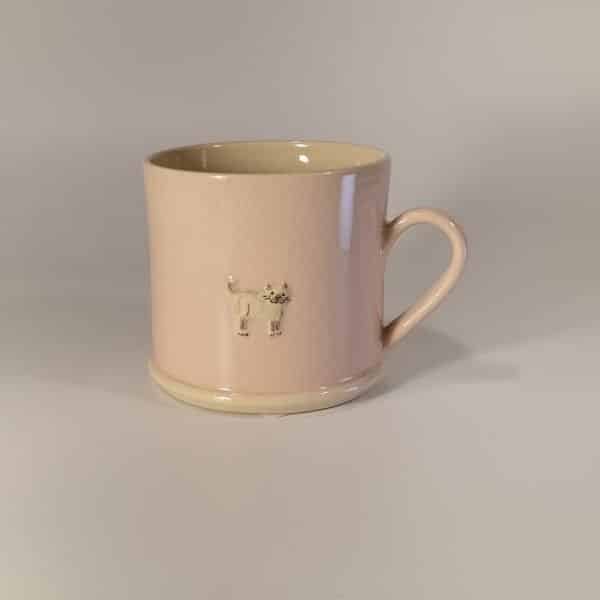 Kitten (White) Mug - Pink - by Jane Hogben