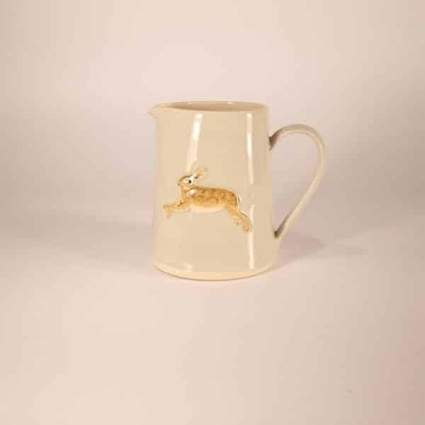 Leaping Hare Small Jug - Eau De Nil - by Jane Hogben
