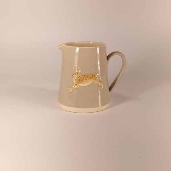 Leaping Hare Small Jug - Grey - by Jane Hogben