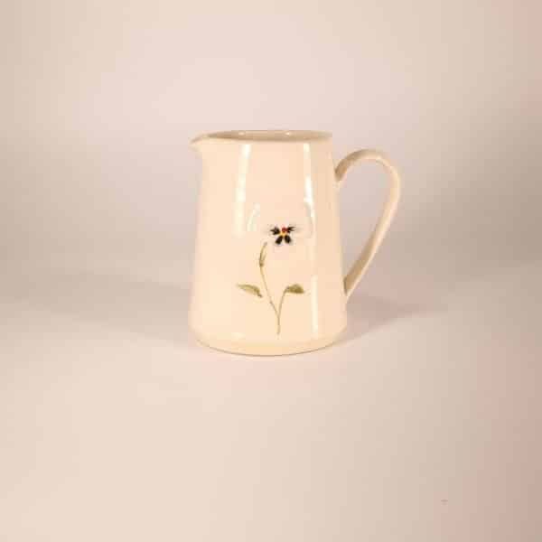 Pansy Small Jug - Cream - by Jane Hogben