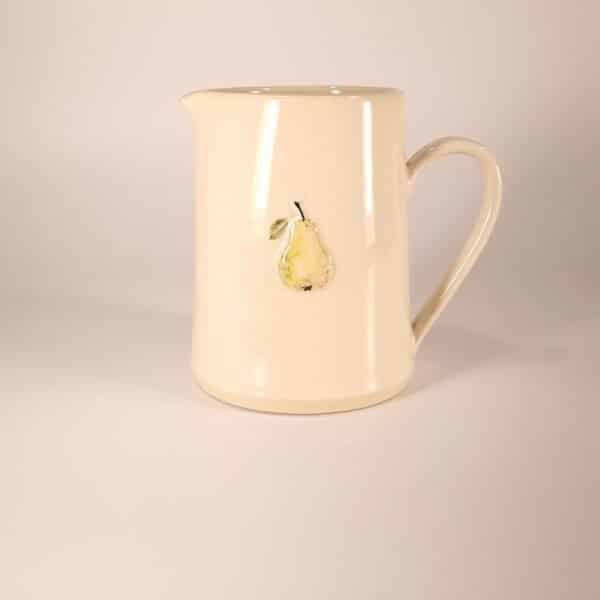 Pear Medium Jug - Cream - by Jane Hogben