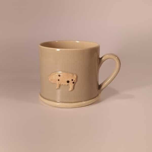 Pig Mug - Grey - by Jane Hogben