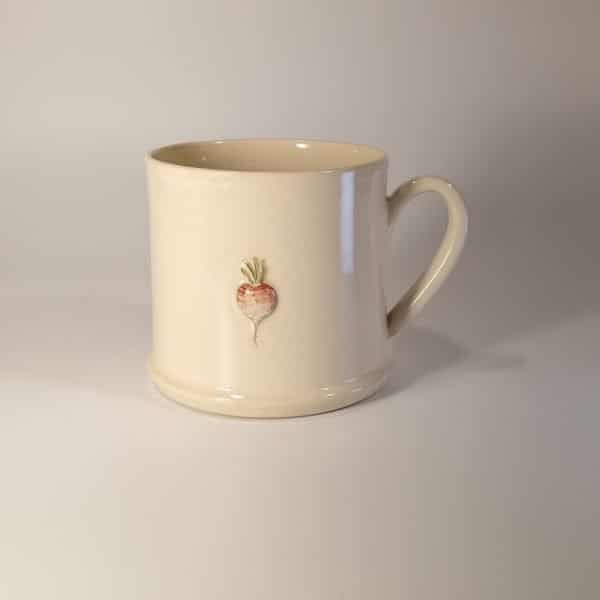 Radish Mug - Cream - by Jane Hogben