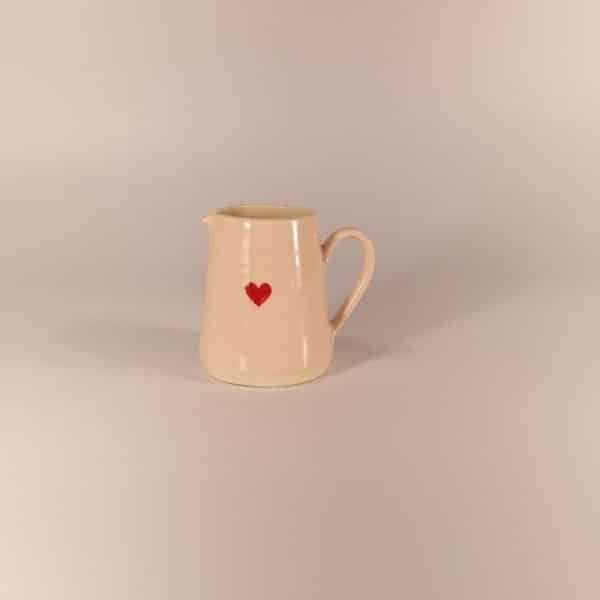 Red Heart Tiny Jug - Pink - by Jane Hogben