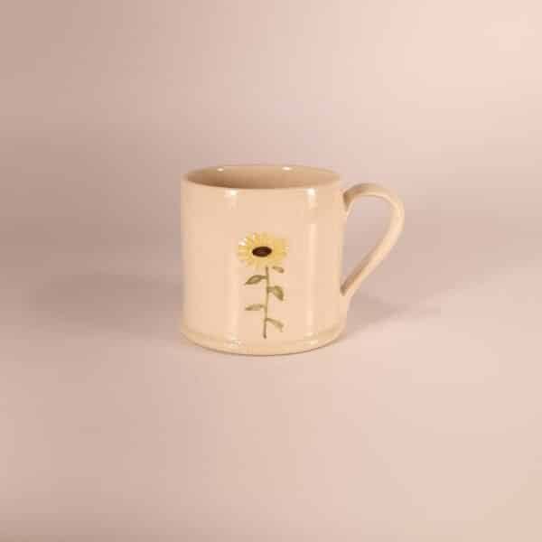 Sunflower Espresso Mug - Cream - by Jane Hogben