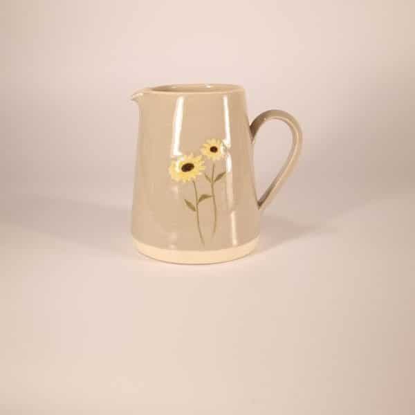 Sunflowers Small Jug - Grey - by Jane Hogben