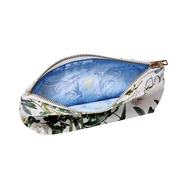 Blue Flower Garden JL Cosmetic Bag (Flat Bottom) by Koustrup & Co (Denmark)