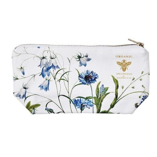 Blue Flower Garden JL Cosmetic Bag (Flat Bottom) by Koustrup & Co (Denmark)