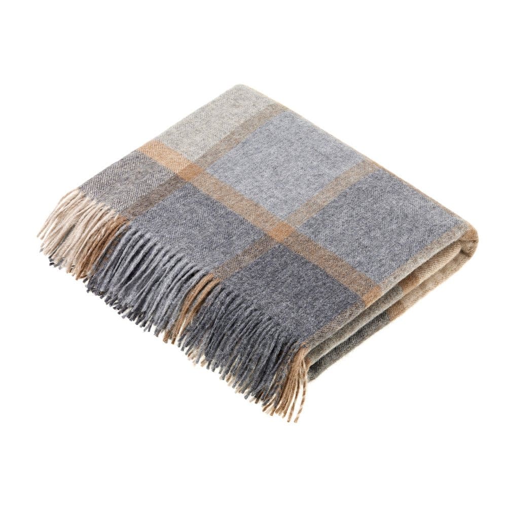 Windowpane Block Throw - Beige Grey - Bronte by Moon - Finch & Lane