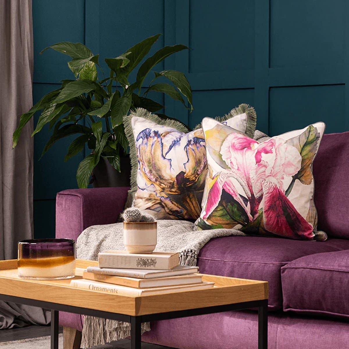 Fuchsia cushion sale