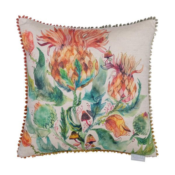 Enchanting Thistle Marigold Cushion 50x50cm - Voyage Maison (Scotland)