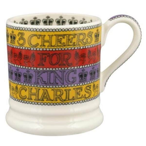Emma Bridgewater 3 Cheers For King Charles III 1/2 Pint Mug