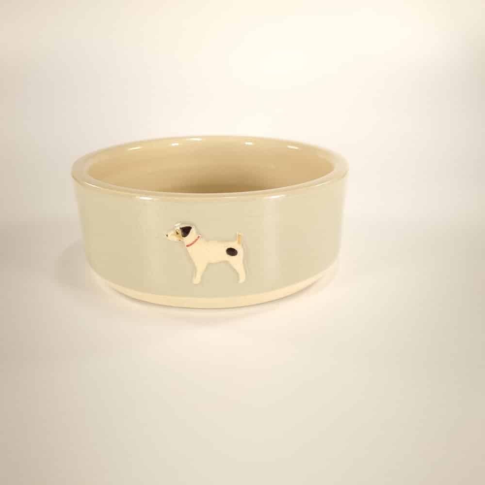 Jack Russell Large Pet Bowl - Eau de Nil - by Jane Hogben - Finch & Lane